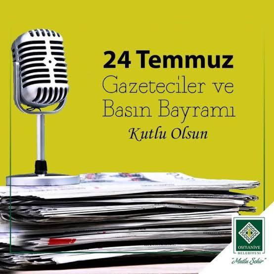 24 TEMUZ GAZETECİLER VE BASIN BAYRAMI
