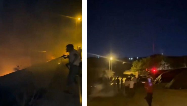 Altınçevre köyünde arazi yangını