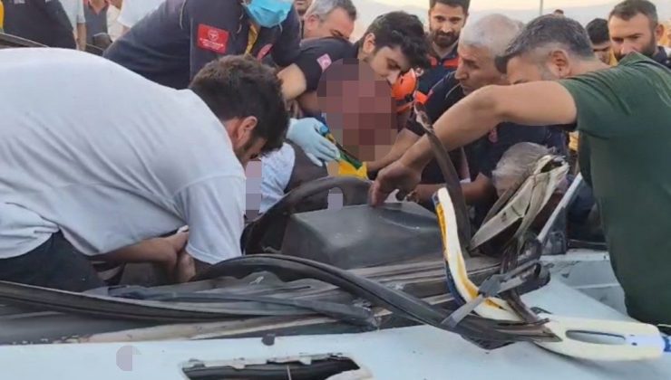 Adıyaman’da otomobil takla attı: 1’i ağır 4 yaralı