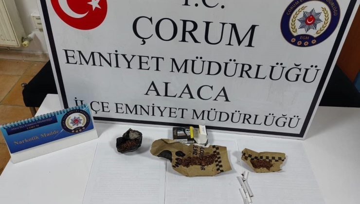 Alaca’da uyuşturucu tacirlerine operasyon: 1 kişi tutuklandı
