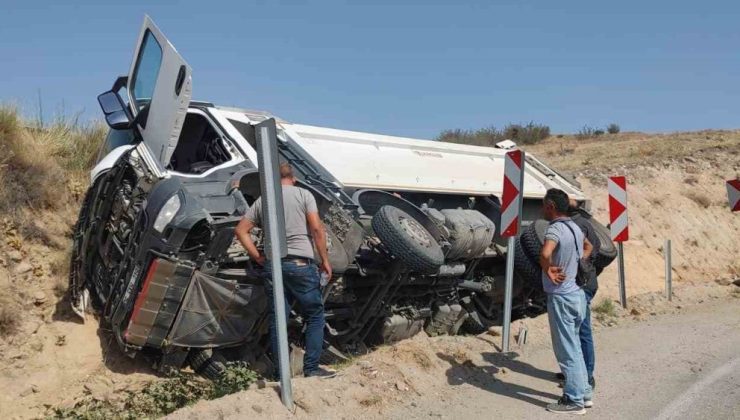Ankara’da kontrolden çıkan tanker devrildi: 1 yaralı