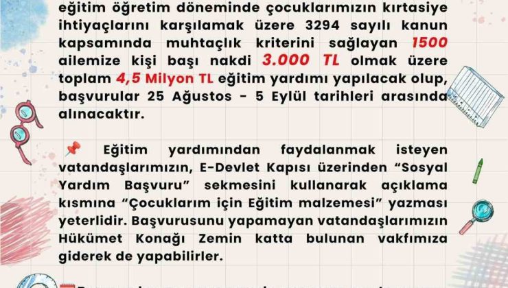 Araban Kaymakamlığı bin 500 ihtiyaç sahibi çocuklara yardım yapacak