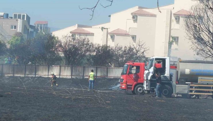 Balıkesir’de ot yangını korkuya neden olurken, bir oteli de tehdit etti