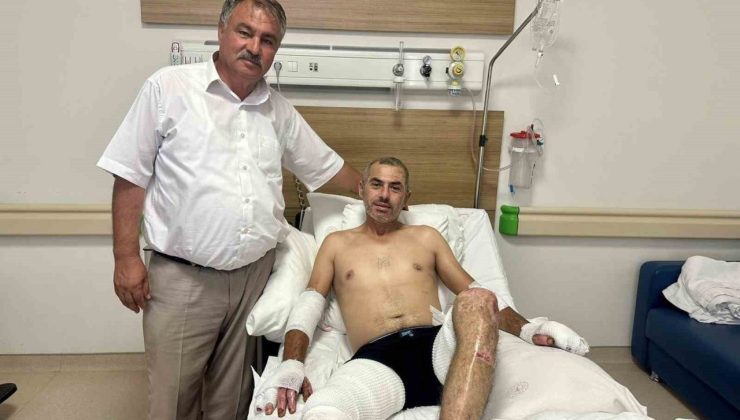 Başkan Pütün Eskişehir yangınında yaralanan orman işçisini yalnız bırakmıyor