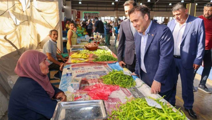 Bilecik Valisi Faik Oktay Sözer, Söğüt Perşembe Pazarı’nda esnafla buluştu