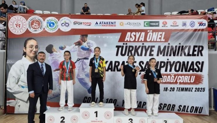 Bilecikli sporcu Türkiye Minikler Karate Şampiyonası’nda büyük başarı elde etti