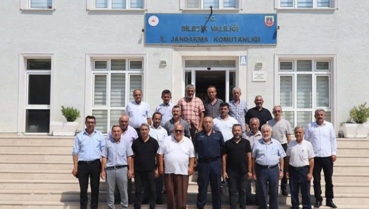 Bilecik’te muhtarlardan İl Jandarma Komutanı’na ziyaret