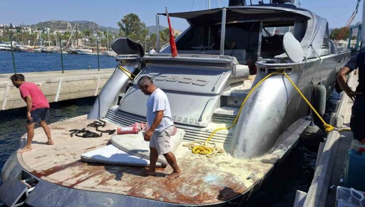 Bodrum’da milyon dolarlık motoryatta yangın