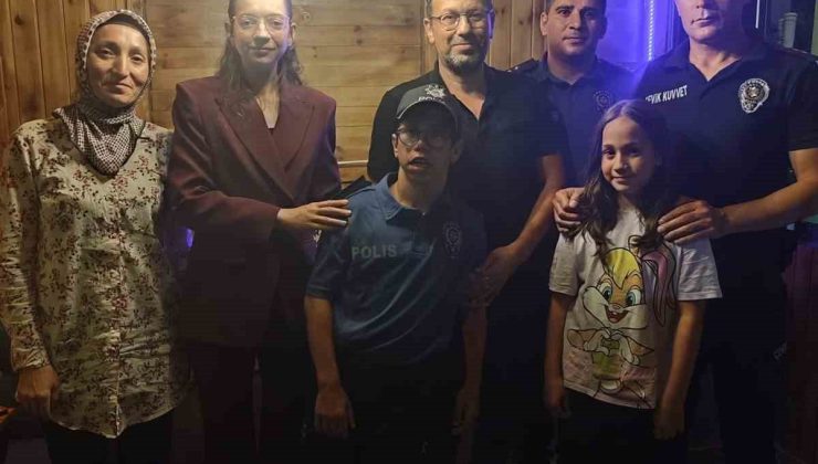 Bolu’da 14 yaşındaki Efe’nin polis olma hayali gerçek oldu