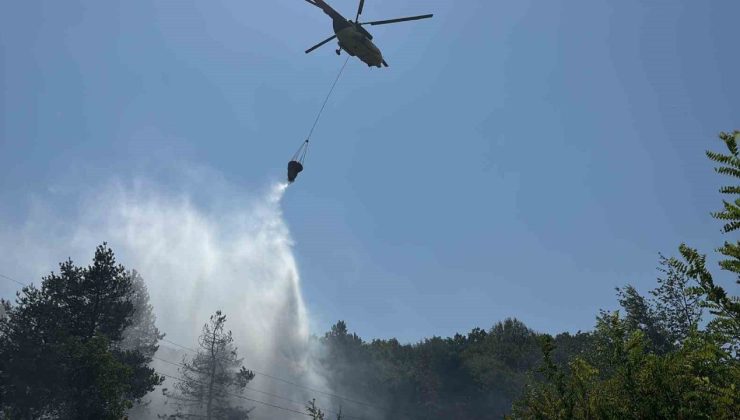 Bolu’da ormanlık alanda çıkan yangın büyümeden söndürüldü