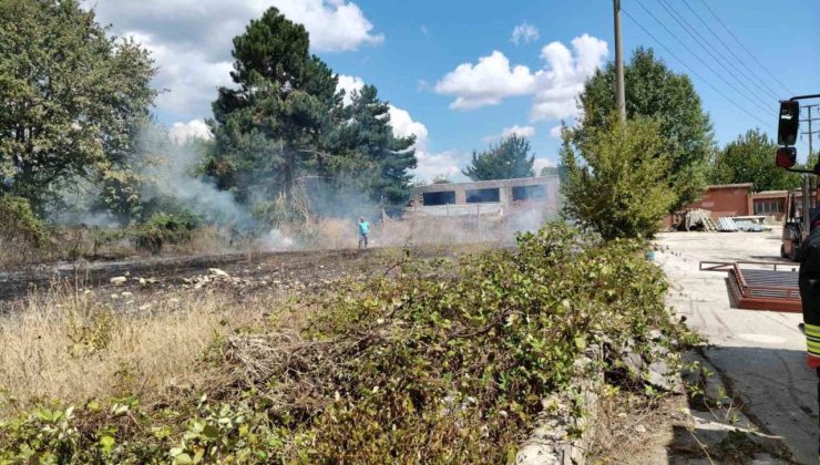 Bolu’da ot yangını büyümeden söndürüldü