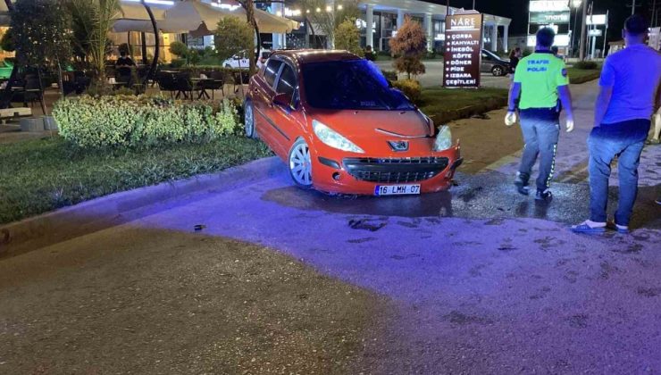 Bursa’da kontrolden çıkan otomobil takla attı: 1 yaralı