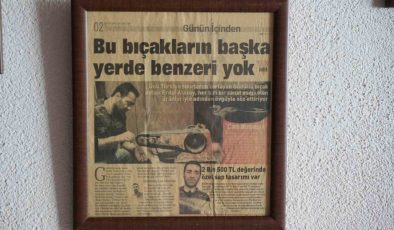 Çeliğe sanat katıyor: Güdüllü ustanın el emeği bıçakları
