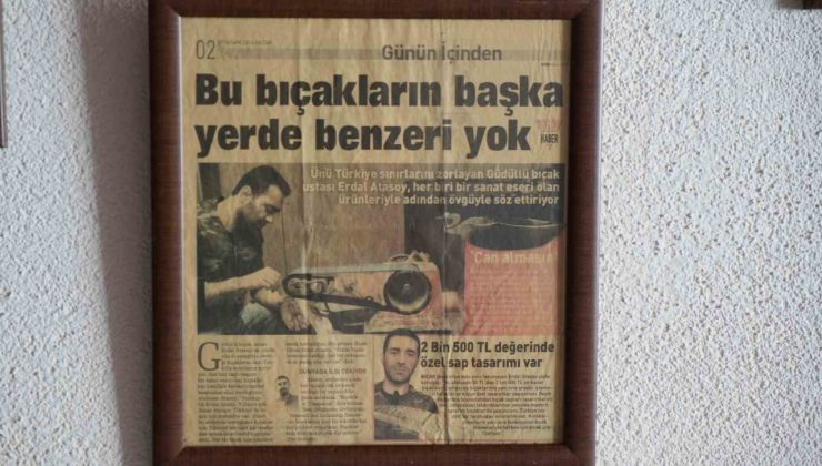 Çeliğe sanat katıyor: Güdüllü ustanın el emeği bıçakları