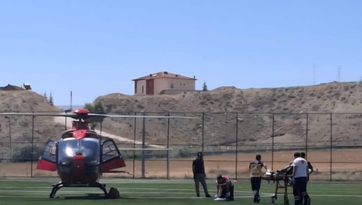 Darende’de kalp krizi geçiren hasta hava ambulansıyla Malatya’ya sevk edildi