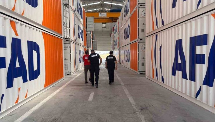 Elazığ AFAD lojistik deposunda inceleme