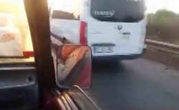Emniyet şeridini kullanan sürücülere videolu tepki