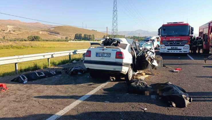 Erzurum’da iki araç kafa kafaya çarpıştı: 4 ölü
