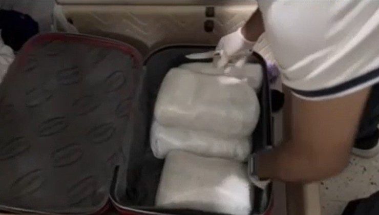 Gaziantep’te bavullara zulalanmış 7 kilo uyuşturucu ele geçirildi
