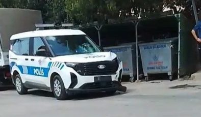 Gemlik’te kovalamacada polis aracına çarptı