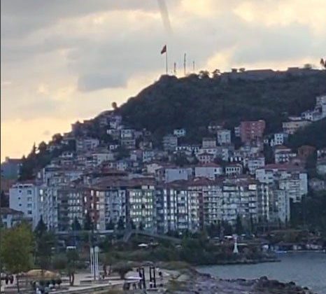 Giresun açıklarında kısa süreli hortum heyecanı yaşandı