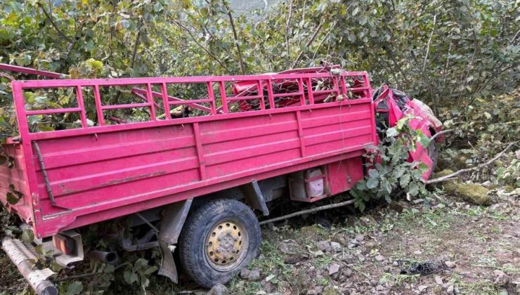 Giresun’da kamyonet fındık bahçesine yuvarlandı: 4 ölü, 1 yaralı