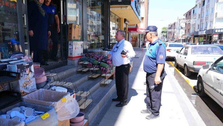 Gölbaşı Belediyesi’nden kaldırım işgallerine karşı denetim