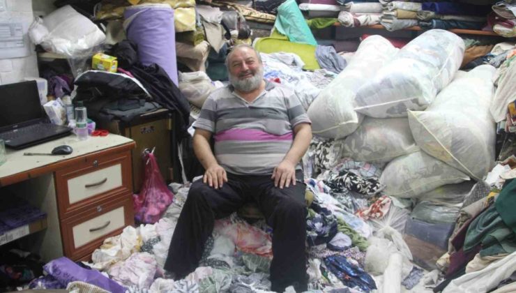 Hastane müdürüyken kumaş bağımlısı oldu: Dükkanı dağınıklıkla dikkat çekiyor