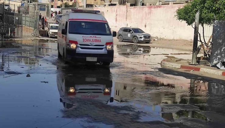 İsrail’in Han Yunus saldırısında kanalizasyon patladı, Nasser Hastanesi sular altında kaldı