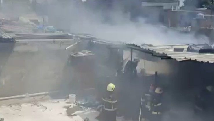 Kahramanmaraş’ta iş yeri yangını