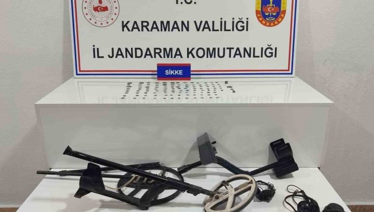 Karaman’da uyuşturucu ile tarihi eserler ele geçirildi