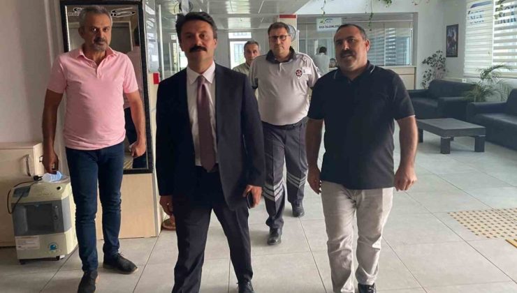 Kaymakam Ahmet Oğuz Aslan, SGK’da incelemeler yaptı
