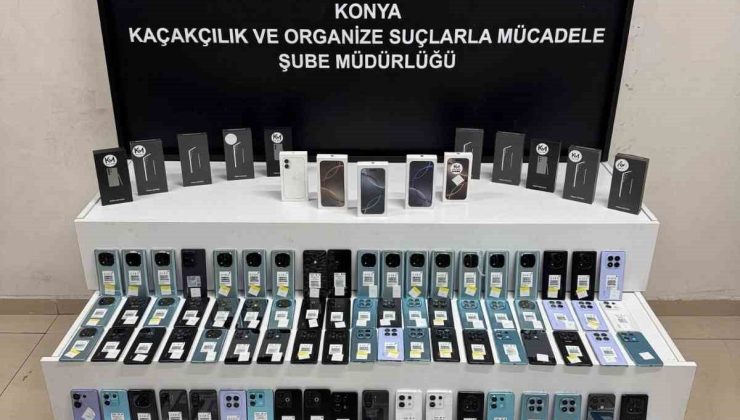 Konya’da 2.5 milyon lira değerinde kaçak cep telefonu ele geçirildi