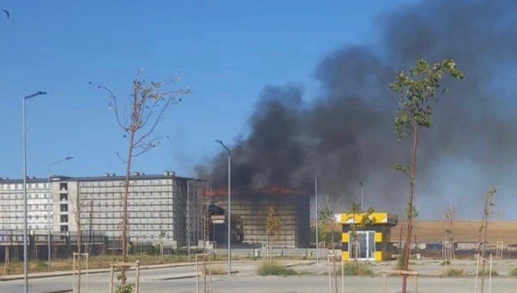 Kulu’da inşaat halindeki yurt binasında yangın paniği