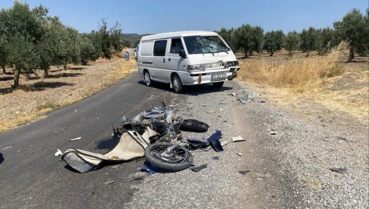Manisa’da motosiklet araçla kafa kafaya çarpıştı: 1 ölü