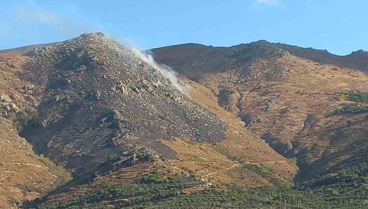 Marmara Adası’ndaki arazi yangınında soğutma başladı