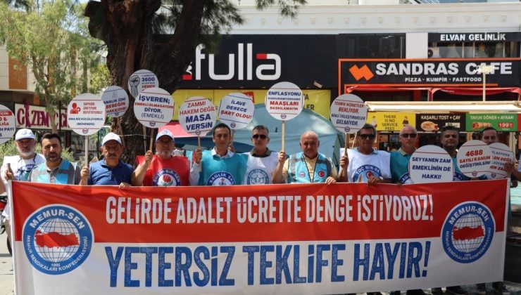 Memur Sen Antalya’da çadır kurup eylem yaptı