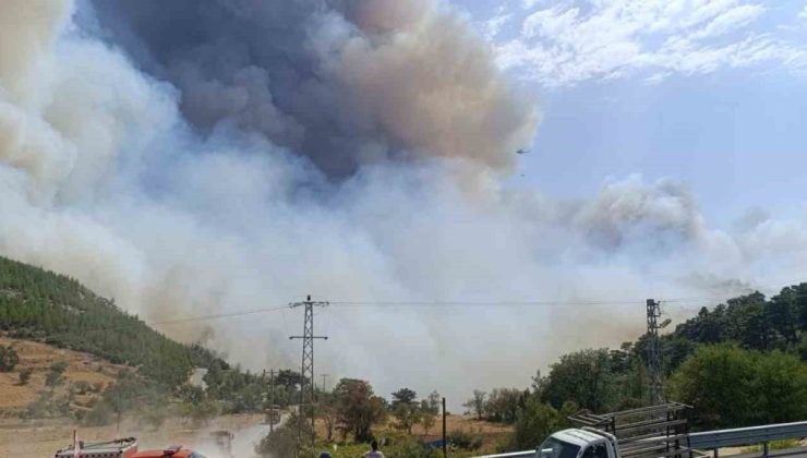 Mersin’deki orman yangınında evler tedbiren boşaltılıyor