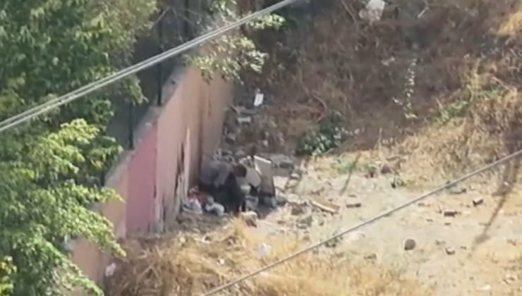 Okul önünde uyuşturucu kullanırken önce kameralara, sonra polise yakalandılar