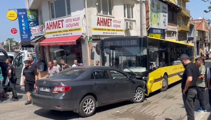 Otomobil, belediye otobüsüyle çarpıştı: 1’i çocuk 6 yaralı