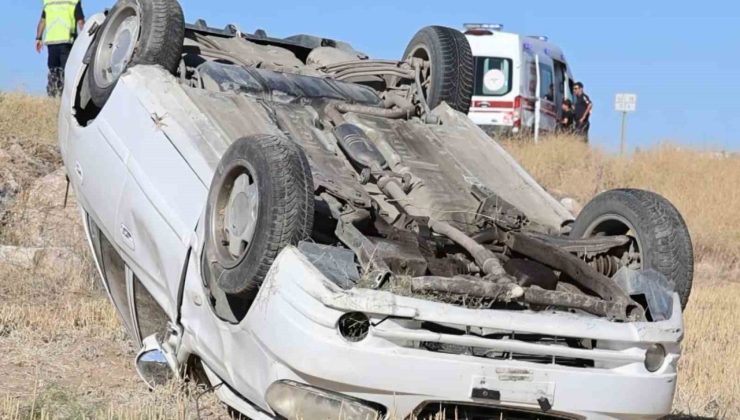 Otomobil şarampole takla attı: Anne ile kızı ölümden döndü