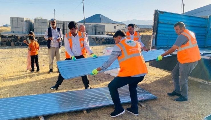 Patnos’ta mağdur aileye destek oldular