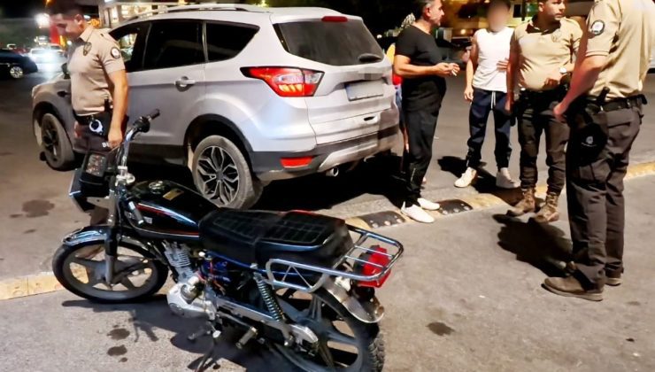Plakasız ve şasi numarasız motosiklet trafikten men edilerek, kriminale gönderildi