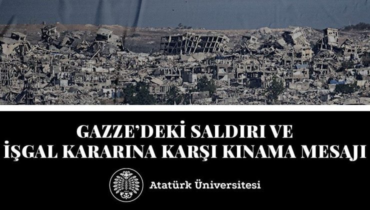 Rektör Prof. Dr. Hacımüftüoğlu’ndan Gazze’deki saldırı ve işgal kararına karşı kınama mesajı