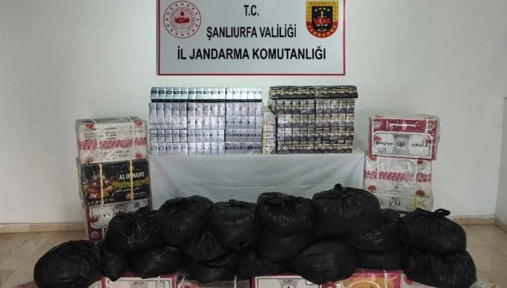 Şanlıurfa’da kaçak çay ve sigara ele geçirildi