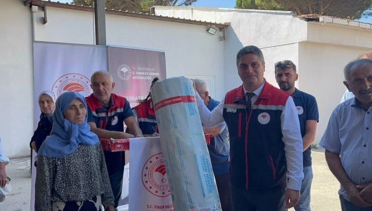 Sinop’ta çiftçilere 16 ton sera naylonu desteği