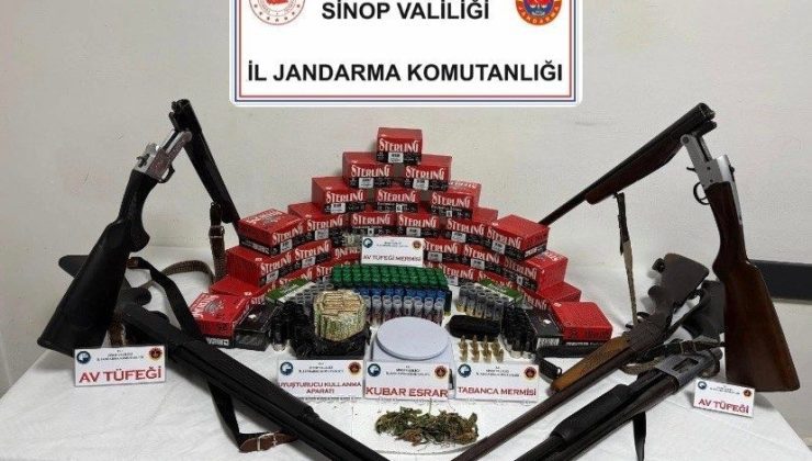 Sinop’ta uyuşturucu ve silah operasyonu