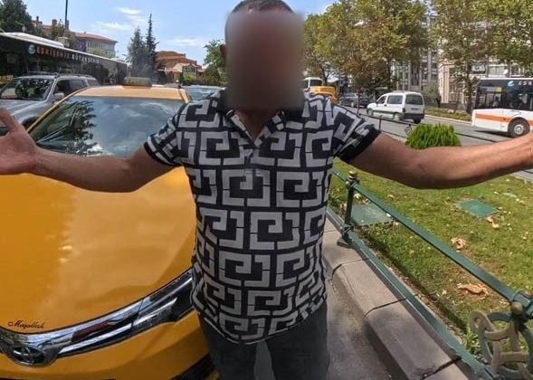 Taksici ve kurye arasında kavga