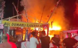 Tatil bölgesindeki lunaparkta yangın