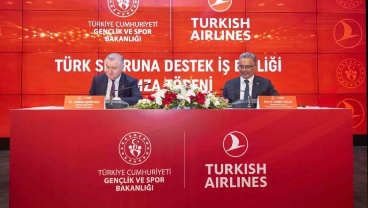 THY ile ile Gençlik ve Spor Bakanlığı arasında “Türk Sporuna Destek” iş birliği protokolü imzalandı